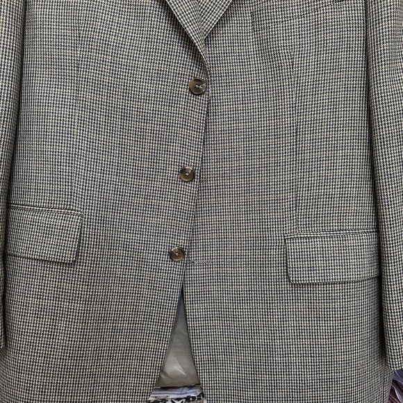 Lauren Ralph Lauren Silk Wool Blend Tan Beige Blazer Jacket Sport Coat Mens 44R - Picture 5 of 11